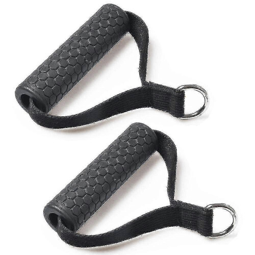 2pcs Hexagonal Rubber Handle Machine Accessories, Resistance Band Handle 1