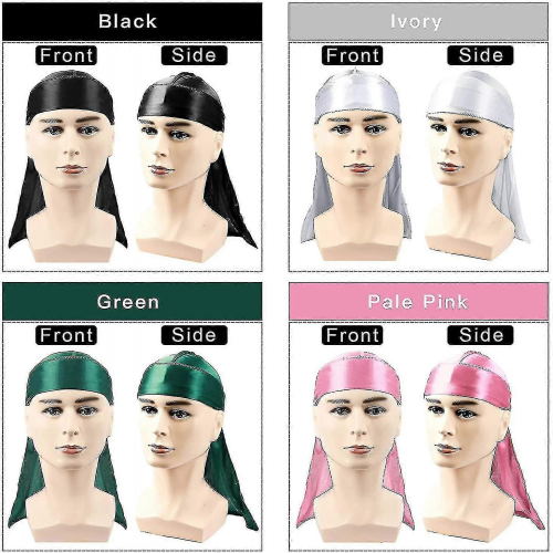 τεμάχια Silky Durags, Silk Durag Συμβατό με Άνδρες Γυναικεία Κύματα, Πακέτο 1 καπέλο Silk Durag 1