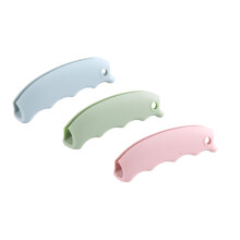 3 Pcs Silicone Grocery Bag Carrier with Ergonomic Non‑Slip Grip, Labor‑Saving Handle for Heavy Bags