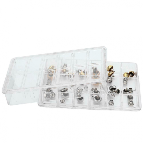 40PCS Watch Crowns Watch Waterproof Replacement Assorted Repair Tools with Box 2