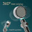 Hand Shower, Water Saving Anti Limescale Shower Head, High Pressure Propeller Shower Head Three Level Filter Filter System with 3 Replaceabl 3