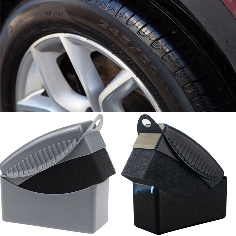2Pcs Reusable Tire Shine Applicator Pads With Ergonomic Grip For Even Coverage Car Detailing 9351714705752