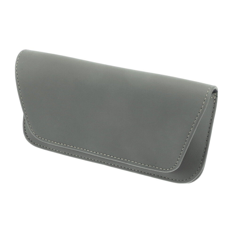 Car Sunglasses Holder Magnetic Pu Leather Visor Case Universal Eyeglasses Organizer 20X9.5cm Gray 9045646496436