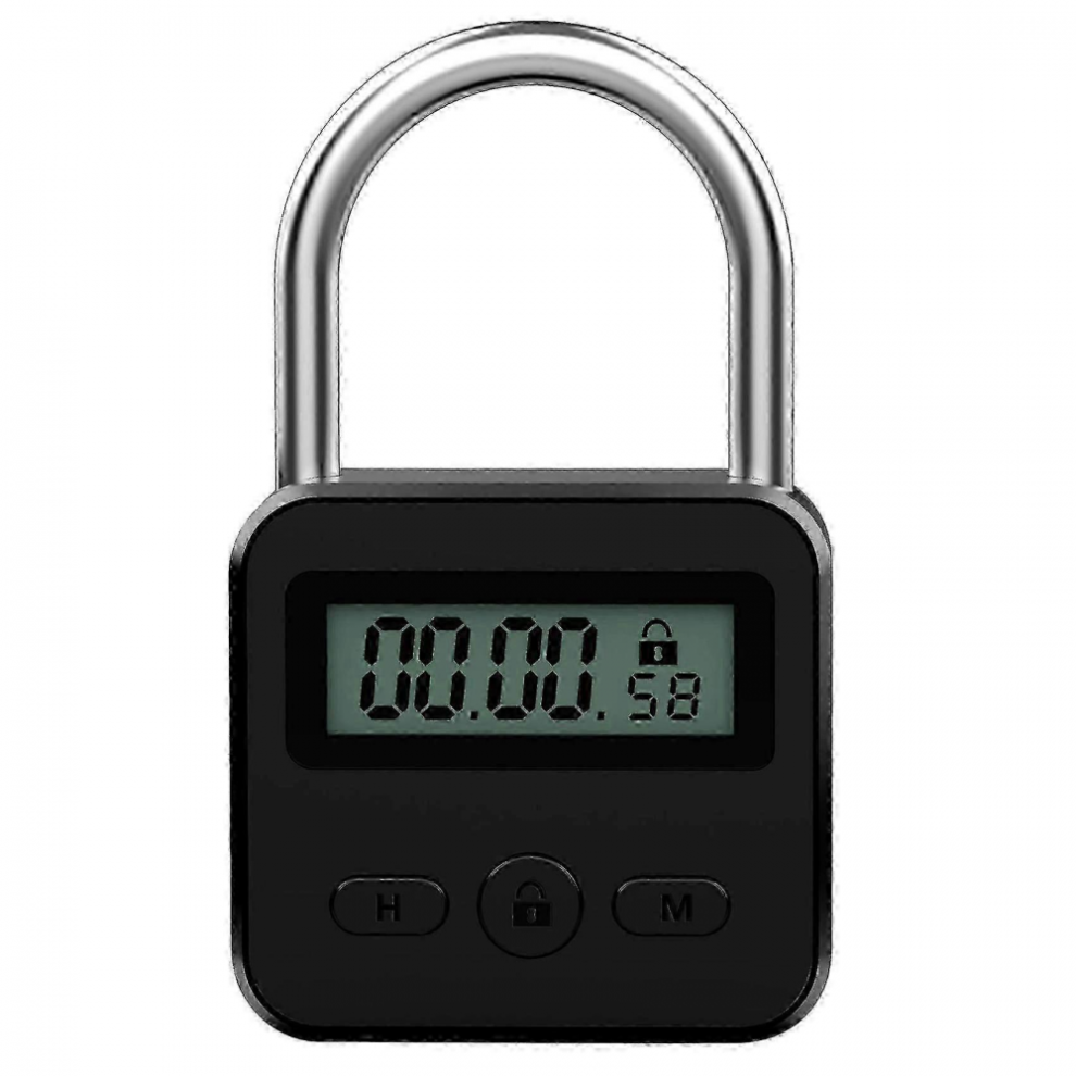 Metal Timer Lock Lcd Time 99 Hours Max Timing Usb Timer Padlock-Good 3115596346849