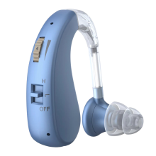 Portable Rechargeable BTE Digital Hearing Aids, Adjustable Pitch Sound Amplifier, for the Elderly and Deaf, Portable.