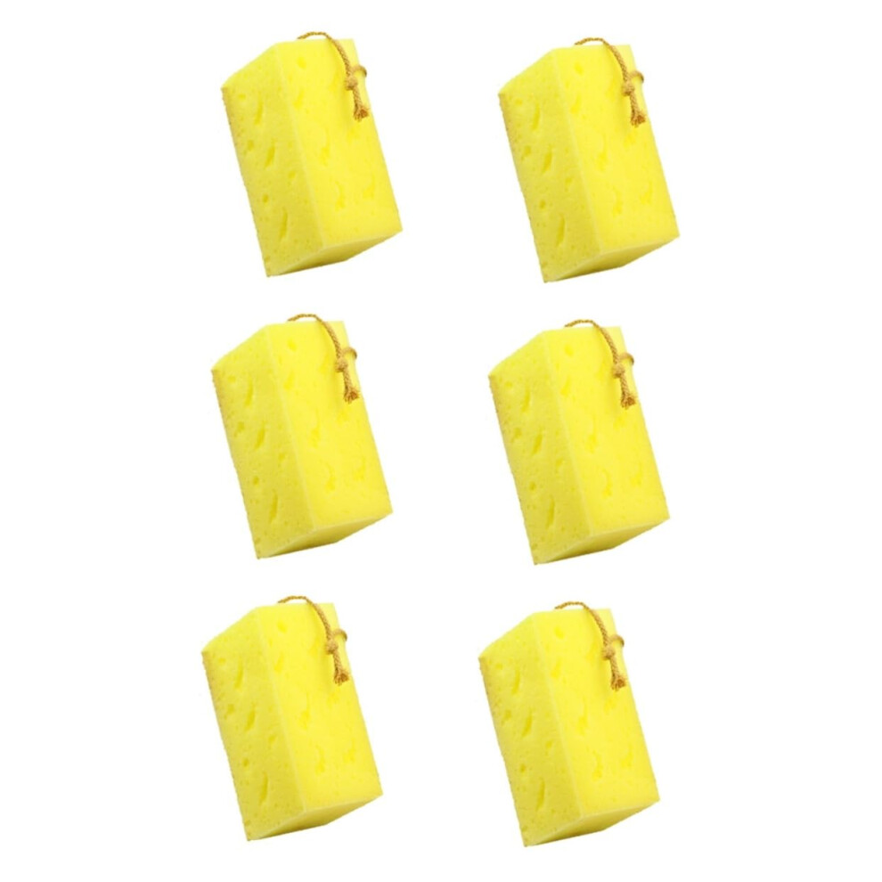 6Pcs Density Car Wash Sponge Set With Ergonomic 8Shaped Grip, Scratch For Car And Home 9351714705981