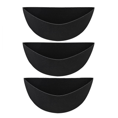 3PCS 12 Inch Half Round Planter Liners Fabric Plant Liners Half Circle Flower Basket Liners Replace
