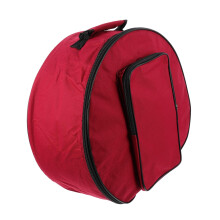 Padded Snare Drum Bag 40x40x18CM Red, Compact Square Design Drum Case for Travel and Outdoor Performance