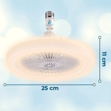 30W LED Lamp with Warm to Cool Temperature Control, Three Speeds, 15W Fan with 180º Swivel Head