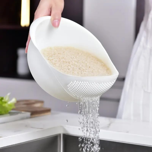 Plastic Vegetable Fruit Rice Wash Sieve Strainer Colander Basket Kitchen Tool 1