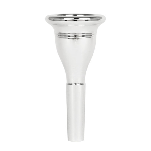 Silver Plated Tuba Mouthpiece Replacement, Durable Brass Construction, Comfortable Rim, Vacuum Packed