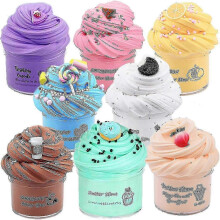 (Brown 8Pcs) 25-26 8 Pack Butter Ime Kit, Stress Relief Toys For Girl Boys 70ml