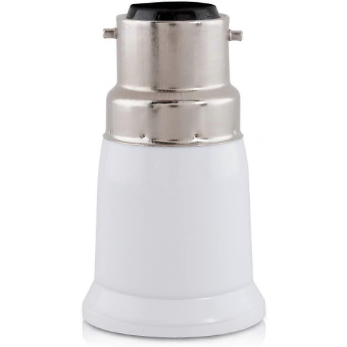 4x Socket Adapter - B22 to E27 Socket Converter - Bayonet Base Lamp Holder Adapter Compatible with Halogen LED Bulb 1