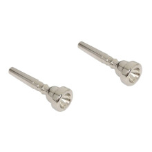 Silver Plated Copper Trumpet Mouthpiece Set 2pcs for Register Performance and Warm Tone