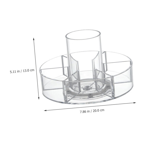 Rotating Vanity Organizer with Divided Compartments, 360 Spinning Perfume Rack for Bathroom and Kitchen 2