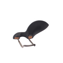 Ebony Violin Chinrest with Standard Bracket, Ergonomic Comfort Design for 4/4 Violin Players
