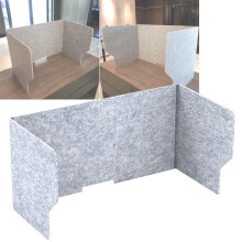 Foldable 3 Panel Desk Privacy Panel Divider for Home Office, Polyester Noise Reduction, Easy Clean