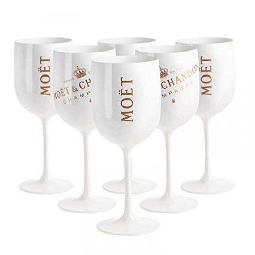 (ΛΕΥΚΑ 6 ΤΕΜΑΧΙΑ) Ποτήρια σαμπάνιας Moet 500ml Πλαστικό ακρυλικό ποτήρι σαμπάνιας Π 2