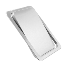 Coperchio per pattumiera in acciaio inox con sportello di scarico, coperchio per pattumiera a filo con sportello di bilanciamento integrato,