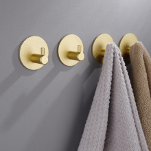 ganci adesivi dorati per il bagno - Ganci resistenti per asciugamani e vestiti 4,5*4,5*2,5 cm