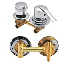 (Intubazione-2 vie-9cm) Miscelatore doccia in ottone a 2/3/4/5 vie, valvola deviatrice miscelatrice doccia filettata/per intubazione, rubine