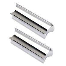 2pcs Stainless Steel Guitar Slide Set for Electric and Acoustic Guitars, Durable Chrome Finish, Enhanced Sustain Tone