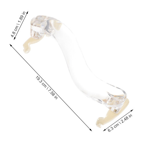Crystal Acrylic Violin Shoulder Rest Pad Durable Stable Support Smooth Polished Surface Lightweight White 1