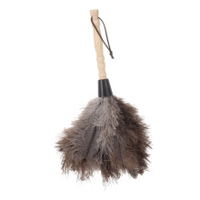 Dusting Brush with Ergonomic Wooden Handle for Gentle Furniture and Car Cleaning