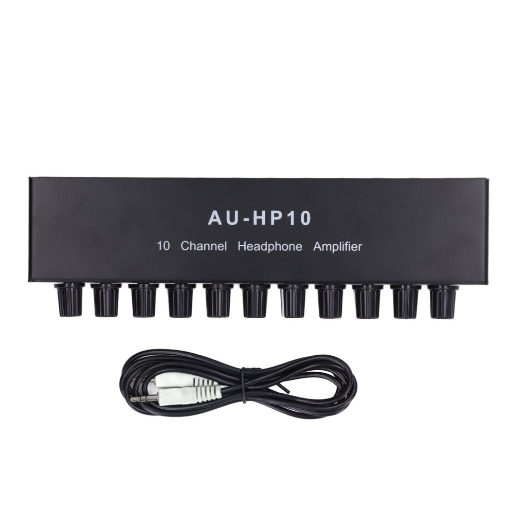 10 Channel Headphone Amplifier Stereo Audio Splitter With Independent Volume Control Dc12v 9351714707053