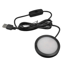 USB LED Desk Lamp 5V 3W with Stable Round Base, Bright Focused Lighting for Work and Study