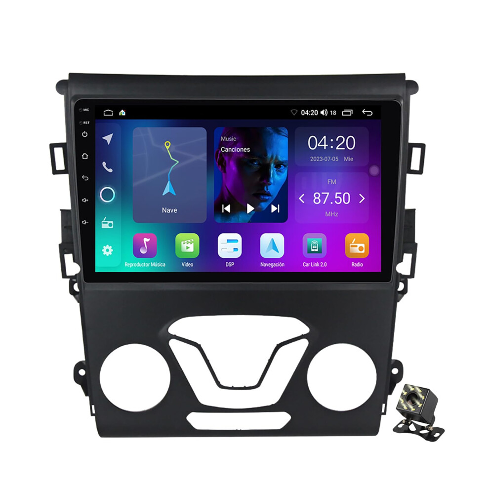 Android 13 Car Stereo With Gps And Wireless Carplay, 9 Inch Touchscreen Radio For Ford Mondeo 2014Â2019 9351714707534