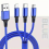 Fast USB Charging Cable for Samsung Universal 3 In 1 Multi Function Cell Phone Cord Charger Cable Type C(black) 2