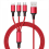 Fast USB Charging Cable for Samsung Universal 3 In 1 Multi Function Cell Phone Cord Charger Cable Type C(black) 4
