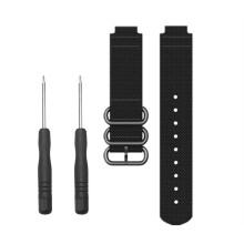 Watch Band 15mm Durable Nylon Strap Quick Style Change for Garmin Forerunner 735XT Approach S6 Black