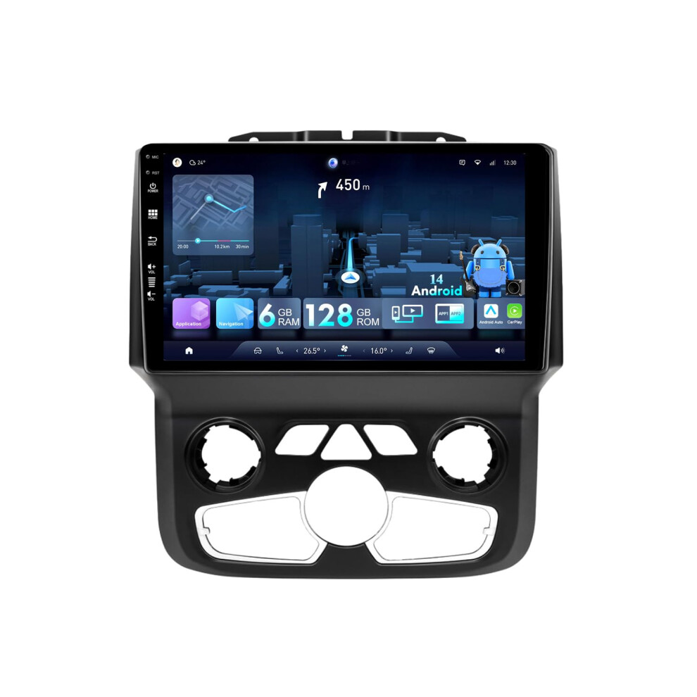 Android 14 Car Stereo For Dodge Ram 20132019, 9 Inch Ips Touchscreen Car Radio With Wireless Carplay, Gps, Dsp, 6Gb+128Gb 9351714707664
