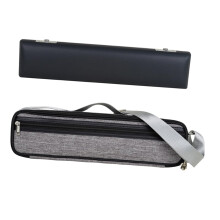 Cotton Flute Bag Grey Lightweight Protective Carrying Pouch for Students and Travel