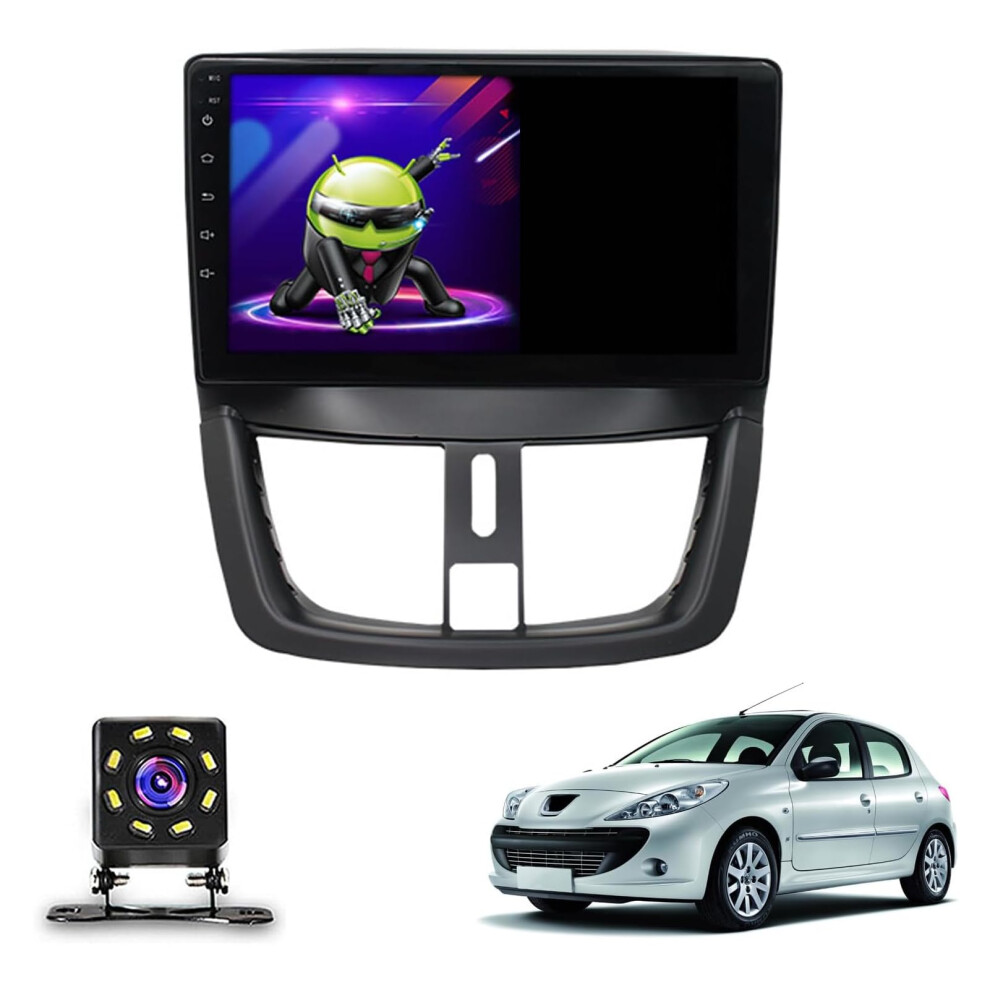 Android 13 Double Din Car Stereo For Peugeot 207, 9 Inch Full Hd Touchscreen Radio With Gps, Wifi, Dsp, Carplay And Backup Camera 9351714707596