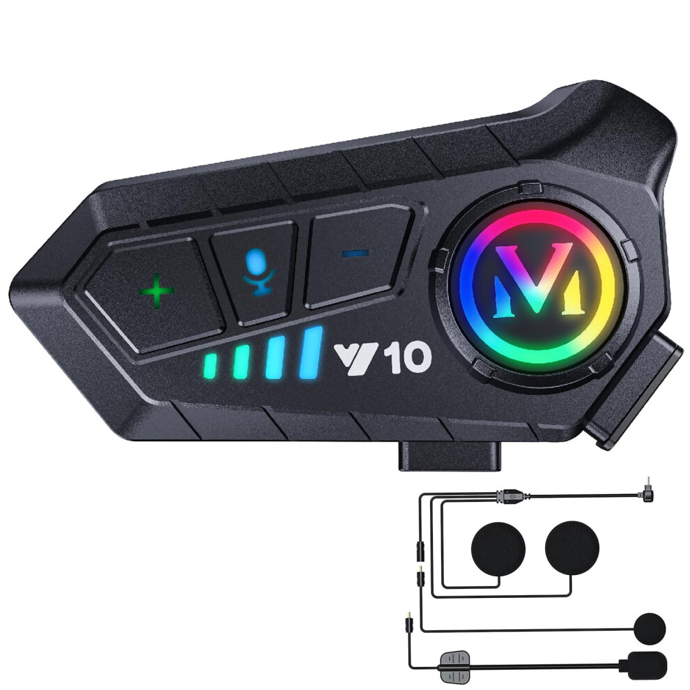 Motorcycle Helmet Bluetooth Headset With Noise Cancellation Ipx6 Waterproof Speakers Bluetooth 5.3 9045646498485