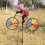 Decoração de cata-vento 3D em forma de bicicleta com animais 4