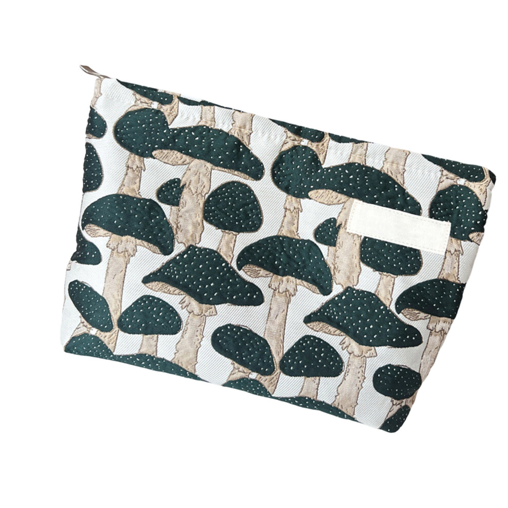 Green Contemporary Cosmetic Pouch Makeup Bag Suitable For- A