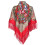 Comfortable Lightweight Polyester Shawl With Floral Print-Red 1