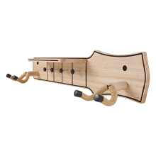 Wooden Guitar Wall Hanger for Acoustic Electric and Bass Guitars, Durable Mount with Easy Installation