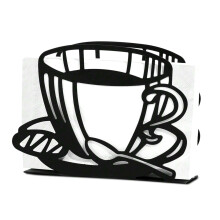 Space Saving Iron Napkin Rack with Not Slip Bottom-coffee cup