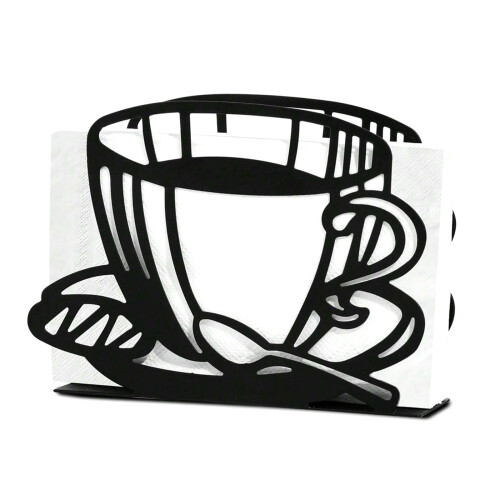 Space Saving Iron Napkin Rack with Not Slip Bottom-coffee cup