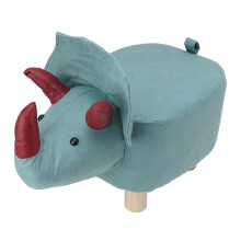 Soft Padded Dinosaur Footrest Stool with Anti‑Slip Stable Feet, Cute Animal Ottoman for Kids and Adults