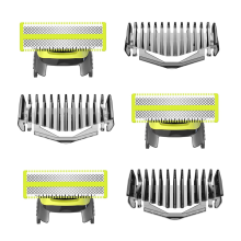 Lâminas de substituição de aço inoxidável aprimoradas com protetores de aparador compatíveis com One Blades P2515QP2520 QP2530 QP2630 QP6510