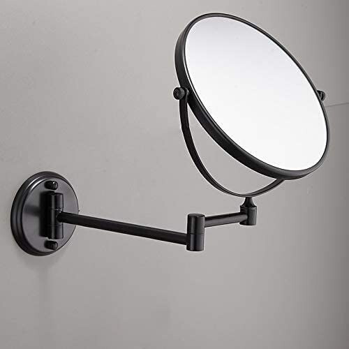DoubleSided Wall Mounted Makeup Mirror with Foldable Telescopic Arm, Magnifying Mirror for Bathroom 1