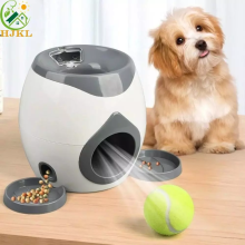Alimentador automático interativo 2 em 1 para animais de estimação HJKL | Brinquedo de treinamento automático e interativo, dispensador de p