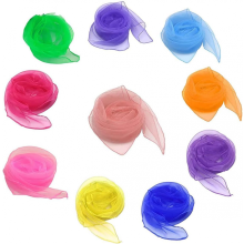 (10 cores - 10 unidades) Toalhas de chiffon coloridas, toalhas de brincar infantis, panos de malabarismo para berçário, panos mágicos quadra