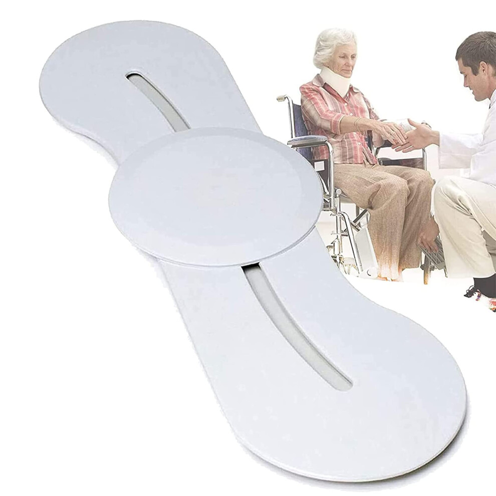Wheelchair Transfer Board with 360 Rotating Disk, Curved NonSlip Design for Bed Car Toilet Transfers